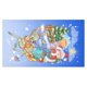 thumbnail image 2 of Mantel navideño ABPHQTO con Papá Noel y Ciervos 150x260 cm paisaje invernal decoración de fiesta, 2 of 3