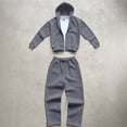 thumbnail image 6 of Iaqnaocc Mens Sweat Suit 2 Piece Set Casual Athletic Zip Up Pullover Hoodie and Jogger Pant Running Gym Fall Sweatsuits for Men with Pocket Dark Gray M, 6 of 6