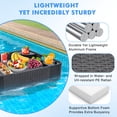 thumbnail image 6 of INTER HUT Floating Tray for Pool, Wicker Floating Serving Tray, Drink Tray, Snack Tray for Swimming Pool Floats, Gray, 6 of 9