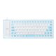 thumbnail image 1 of Teclado de silicona Diseño totalmente sellado Ligero Portátil Silencioso Suave Cómodo Teclado de silicona con cable USB para PC Azul, 1 of 12