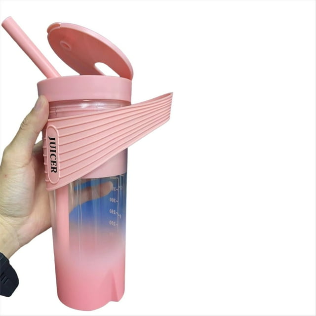 Exprimidor Eléctrico Multifunción para Uso Doméstico, Miniexprimidor Portátil, Color Rosa.