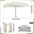 thumbnail image 2 of Bocaoying Mini Folding Umbrella with Case, Lightweight Portable Umbrella, Light Compact Rain Umbrella for Travel Outdoor Daily Use, Small Sun & Rain Pocket Umbrella (Beige), 2 of 7