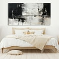 thumbnail image 2 of Acrylic painting abstract painting art painting black and white wall home office bedroom decor large canvas textured impasto art,(61*122cm)24*48 Inches,Unstretched,Frameless, 2 of 4
