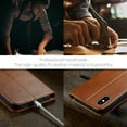 thumbnail image 5 of Wallet Case For iPhone XR, Case Wallet-High Quality Leather Magnetic Closure Case-RFID Blocking Card Holders-Shockproof TPU Shell Folio Cover Women Men For iPhone XR, Brown, 5 of 7