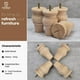 thumbnail image 4 of Juego de patas de madera para muebles TCHOSUZ de 4 pulgadas con 4 tornillos M8, 4 of 7