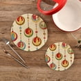 thumbnail image 2 of GZHJMY Cute Christmas Balls Trivets Pot Holders Set of 2, Hot Pads, Table Mats,Placemats Set for Cooking and Baking, Cotton Braided Hot Pads, 7.09"+9.45", 2 of 7