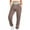 Brown, variant on Xixinqiwan Women's Joggers Pants Striped Running Tapered Sweatpants Stretch Drawstring Elastic Waist with Pockets Casual Long Trousers