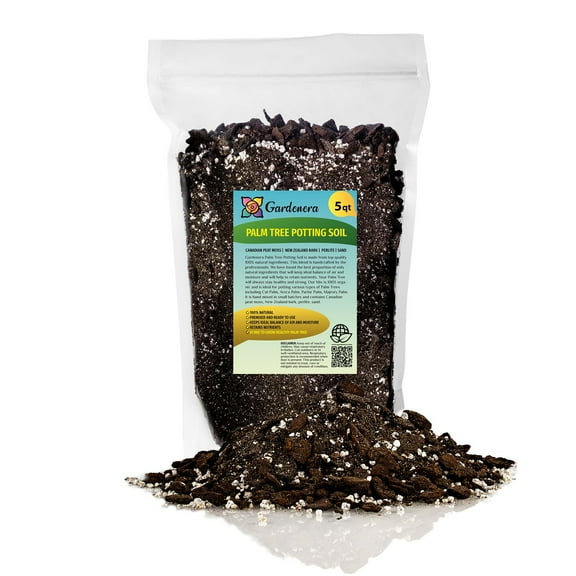 ⭐ Palm Tree Potting Mix - The Ultimate Soil for Strong and Healthy Palms 🌴 - Top Choice for Palm Tree Growers 🌿 [5 QUART BAG]