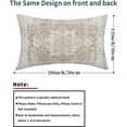 thumbnail image 5 of Boho Ethnic Pillow Covers 12x20 Inch Set of 2 Brown White Carpet Throw Pillows For Couch Bohemian Coffee Tan Geometric Rug Decorative Pillow Cases Farmhouse Home Decor For Sofa Porch Patio Outdoor, 5 of 6