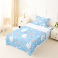 thumbnail image 5 of Homewish Sky Halloween Ghost Twin Sheets,Cute Pink Heart Candy Print Bedding,Baby Blue,3pcs,1 Fitted Sheet and 1 Pillowcase, 5 of 6