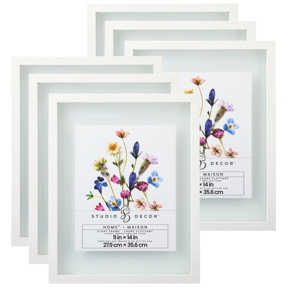 Studio Decor White 11" x 14" Float Frame, 6 Pack