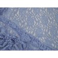 thumbnail image 1 of Embroidered Stretch Lace Apparel Fabric Sheer Floral Slate Blue Gray XX12, 1 of 1