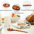 thumbnail image 2 of 6 cucharas de madera para comer, cucharas de madera de 7,87 pulgadas para miel, cucharas de madera pequeñas, para sopa, café, ensaladas y postres, 2 of 3