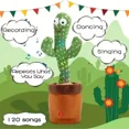 thumbnail image 3 of Juguetes de Cactus parlantes para niños, Cactus interactivo que habla soleado, juguete de peluche electrónico, decoración del hogar para niños, regalos de navidad, 3 of 5