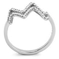 thumbnail image 3 of Womens Silver Rings No Plating 316L Stainless Steel Ring with AAA Grade CZ in Clear DA339, 3 of 5