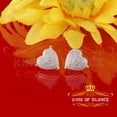 thumbnail image 5 of King of Bling's Style Heart 925 Yellow Silver 0.25ct Diamond Women's & Men's Fashion Earrings, 5 of 12
