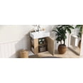 thumbnail image 3 of 21.6 inch Modern Floating Bathroom Vanity with Ceramic Basin - Perfect for Small Bathrooms, Left side storage, 3 of 12