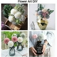 thumbnail image 4 of 20Pcs Artificial Fake Flower Plants Silk Chrysanthemum Ball Hydrangea Arrangements Wedding Bouquets Decor Home Kitchen Garden Party Table Floral centerpieces DIY (White&Blue,20Pcs), 4 of 5