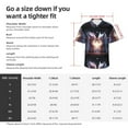 thumbnail image 4 of Fotbe Fox Couple Hawaiian Shirt for Men Unisex Summer Beach Casual Short Sleeve Cotton Linen Button Down Shirts-3X-Large, 4 of 5