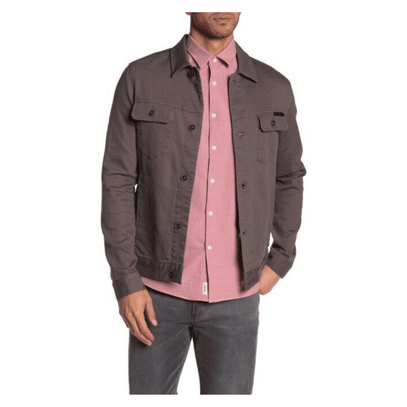 Civil Society Solid Shirt Jacket,CHARCOAL,XXL