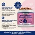 thumbnail image 3 of POLHIDE Yeast Probiotic Chews for Dogs, Itch Relief Sensitive Skin and Gut Health Support, 3 Billion CFU, Meat Flavor, 120 Count, 3 of 9