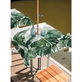 thumbnail image 2 of Outdoor Tablecloth with Umbrella Hole for Patio/Picnic/Party/Camping, Palm Leaves Tropical Waterproof Table Cloth Square Cover Washable, Green Botanical Summer (60"x 60"), 2 of 8