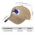 thumbnail image 5 of DouZhe Adjustable Washed Cotton Baseball Cap - Australia Flag Prints Vintage Dad Hat Unisex Sports Caps (Yellow), 5 of 7