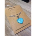 thumbnail image 3 of Handmade Crystal Necklace Silver Tone Heart Turquoise Healing Crystal Point Necklace, 3 of 10