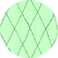 thumbnail image 1 of Ahgly Company Indoor Round Solid Emerald Green Modern Area Rugs, 7' Round, 1 of 4