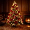 thumbnail image 7 of 12pc Red Velvet Christmas Bows Ornaments for Wreath Tree Garland Mantel Gift Box Holiday Decor, 7 of 7