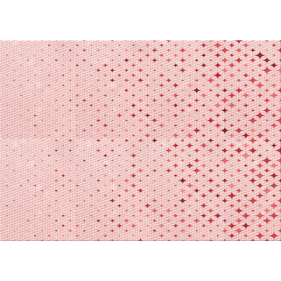 Ahgly Company Machine Washable Indoor Rectangle Transitional Pastel Red Pink Area Rugs, 5' x 7'