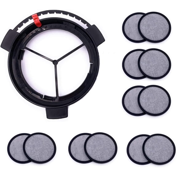 Replacement Coffee Maker Water Filtration Set Filter Disk with Frame for Mr. Coffee Brewers Coffee Maker (1Disk Frame 12 Filter Disks)