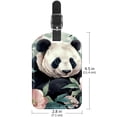 thumbnail image 6 of Square 2Pack PU Leather Panda Cruise Luggage Tag with Privacy Cover and Name ID Tag for Travel Handbags Backpacks Luggage Tags, 6 of 6