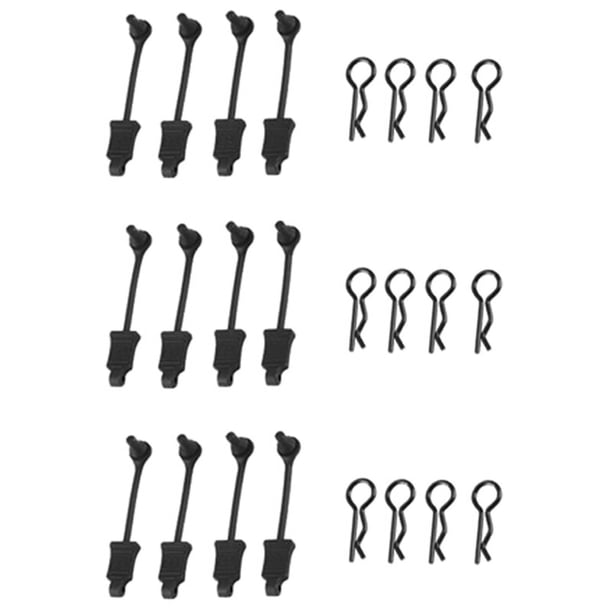 16 Piezas Clips de Cuerpo de Goma Carcasa de Retención Bloqueo de Hebilla Fija AR390178 para 1/7 1/8 ARRMA Mojave Limitless Kraton RC Coche