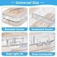 thumbnail image 4 of Plastic Pencil Box Large Capacity Pencil Boxes Clear Boxes with Snap-Tight Lid Stylish Office Supplies Storage Organizer Box Bluebird and Ancient Flowers, 4 of 7