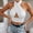 F-164White, variant on ZHOGXU Women's Tank Tops Sleeveless Halter Neck Solid Color Backless Comfortable Lightweight Slim Fit Camisole For Daily Wear,Black,L