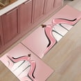 thumbnail image 3 of Kitchen Rug Sets 2 Piece High Heels Non Slip Anti Fatigue Floor Mats Pink Sexy Comfort Soft Absorb Cushioned Standing Doormat Runner Rugs (19.7x31.5+19.7x47.2 inch), 3 of 6