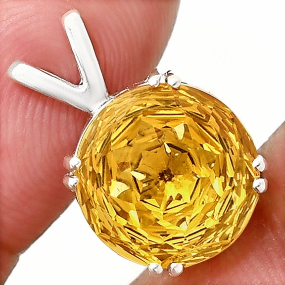 Natural Citrine 925 Sterling Silver Pendant Jewelry DGP1019_A P-1737