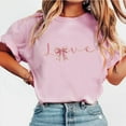 thumbnail image 6 of Womens Love Valentines Tshirts Cute Valentine Day Graphic Tees Summer Short Sleeve Casual Tee Pullover, 2XL Pink, 6 of 6