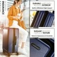 thumbnail image 4 of Virtu 4 Piece Hardshell Exapandable Luggage Set, Spinner Luggage Suitcase Set, Navy Blue, 4 of 9