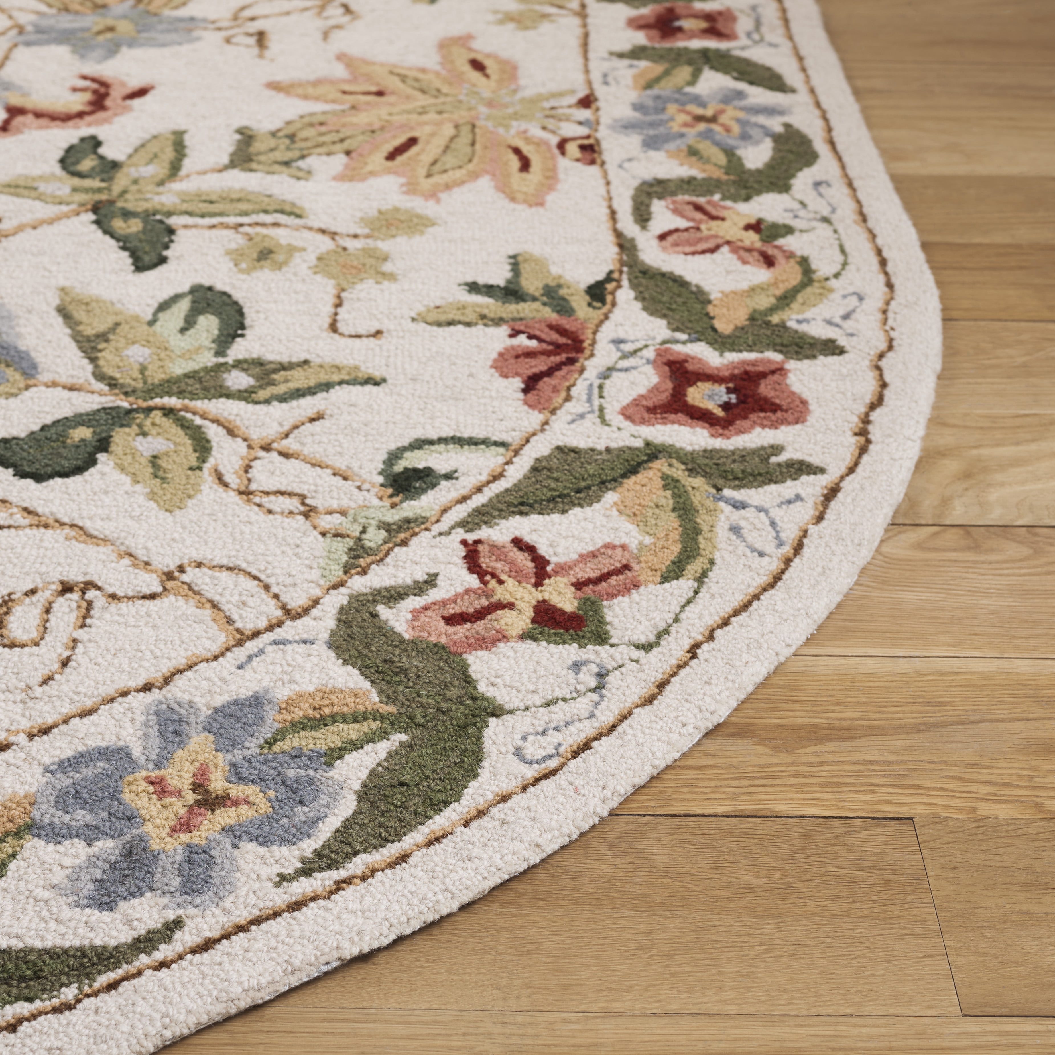 Safavieh Chelsea Gisselle Bordered Wool Area Rug, Ivory, 4' x 6' Oval