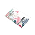thumbnail image 3 of MKHERT Watercolor Pink Flamingo and Tropical Leaves Placemats Table Mats for Dining Room Kitchen Table Decoration 12x18 inch,Set of 6, 3 of 4