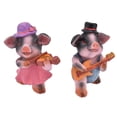 thumbnail image 6 of BIMZUC 4Pcs Pig Ornaments Textured Exquisite Vivid Cartoon Cute Pig Statue for Bedroom Living Room Desk Decoration, Resin Figurine Knick-Knacks Home Gift (12.2 inches / 31 cm), 6 of 8