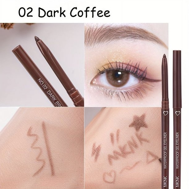 Lápiz delineador de ojos de 5 colores resistente al agua de larga duración azul negro marrón fácil de usar lápiz delineador de ojos