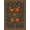 Orange Brown Charcoal, Pattern 6, variant on ODIKA 8'x10' Washable Area Rug Guitar Musical Print Instrument Scattered Motif Notes Border for King Size Bedroom Under Bed, Master Suite, Non-Shedding, Easy Care