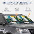 thumbnail image 4 of Fotbe Abstract Brushstrokes Green Blue 2-Piece Car Windshield Sun Shade | Sun Blocker for Car Windshield | Foldable Automotive Interior Accessories for Sun Protection-Large, 4 of 6