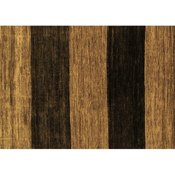 Ahgly Company Indoor Rectangle Abstract Brown Modern Area Rugs, 2' x 4'