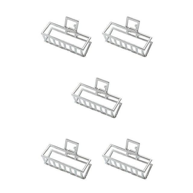 maskred Pinces à Griffes Mode Grand Style Simple Pratique Style Simple Robuste Accessoires Exquis Barrettes pour Femmes Blanc/rectangle 5Ensemble