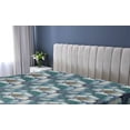 thumbnail image 5 of Ambesonne Floral Boho Fitted Sheet, Flowers Romantic Dreamy, King Size, Ceil Blue Teal Marigold, 5 of 5