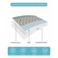 thumbnail image 5 of Quilts Twin Size, Boho Geometric Soft Comforter Bedding Set for Bed, Turquoise Green Brown Tribal Stripes Lightweight Quilted Bedspread with Pillow Cover(2 Pieces) for All Season, 68x86 Inch, 5 of 6